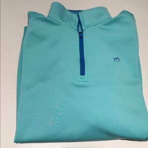 Southern Tide Performance Aqua Quarter-Zip Pullover